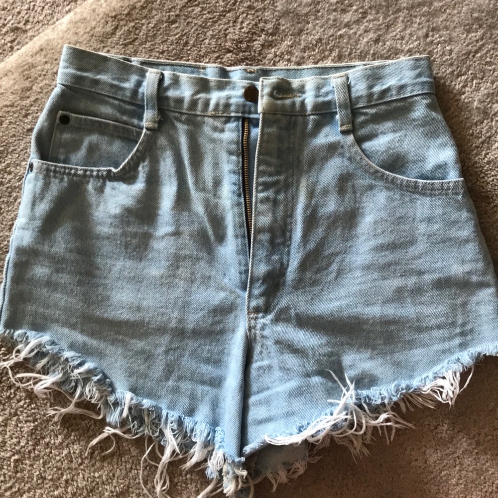 High waisted denim shorts!